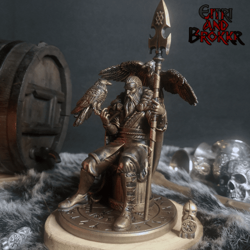 Figurine Odin à peindre soi-même ou effet patine