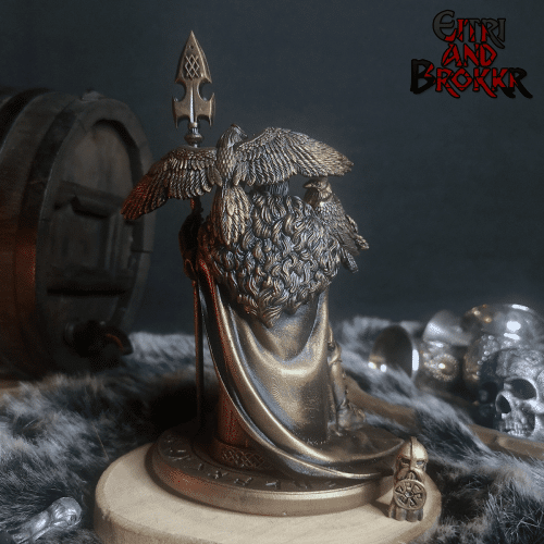 Figurine Odin à peindre soi-même ou effet patine