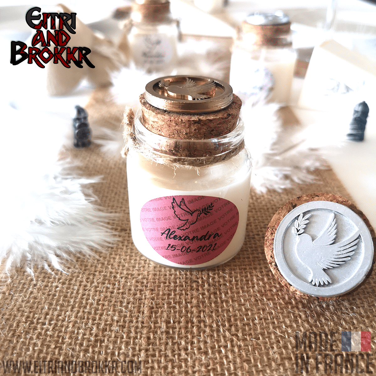 Communion / Baptême - Bougies personnalisées parfumées et cadeau pour invités