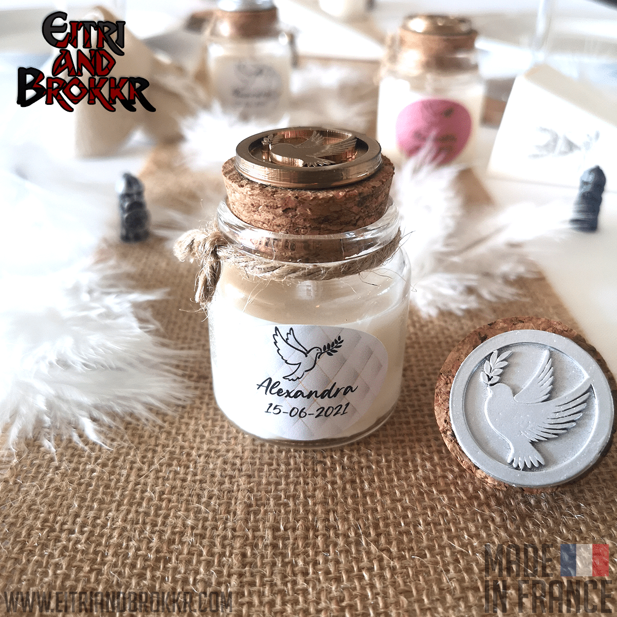 Communion / Baptême - Bougies personnalisées parfumées et cadeau pour invités