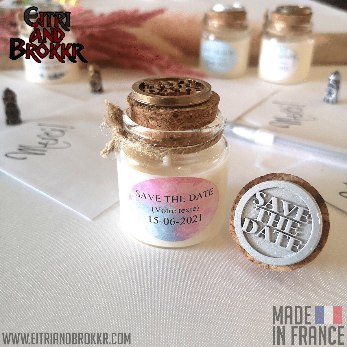 Save the Date ! - Bougies personnalisées parfumées et cadeau pour invités