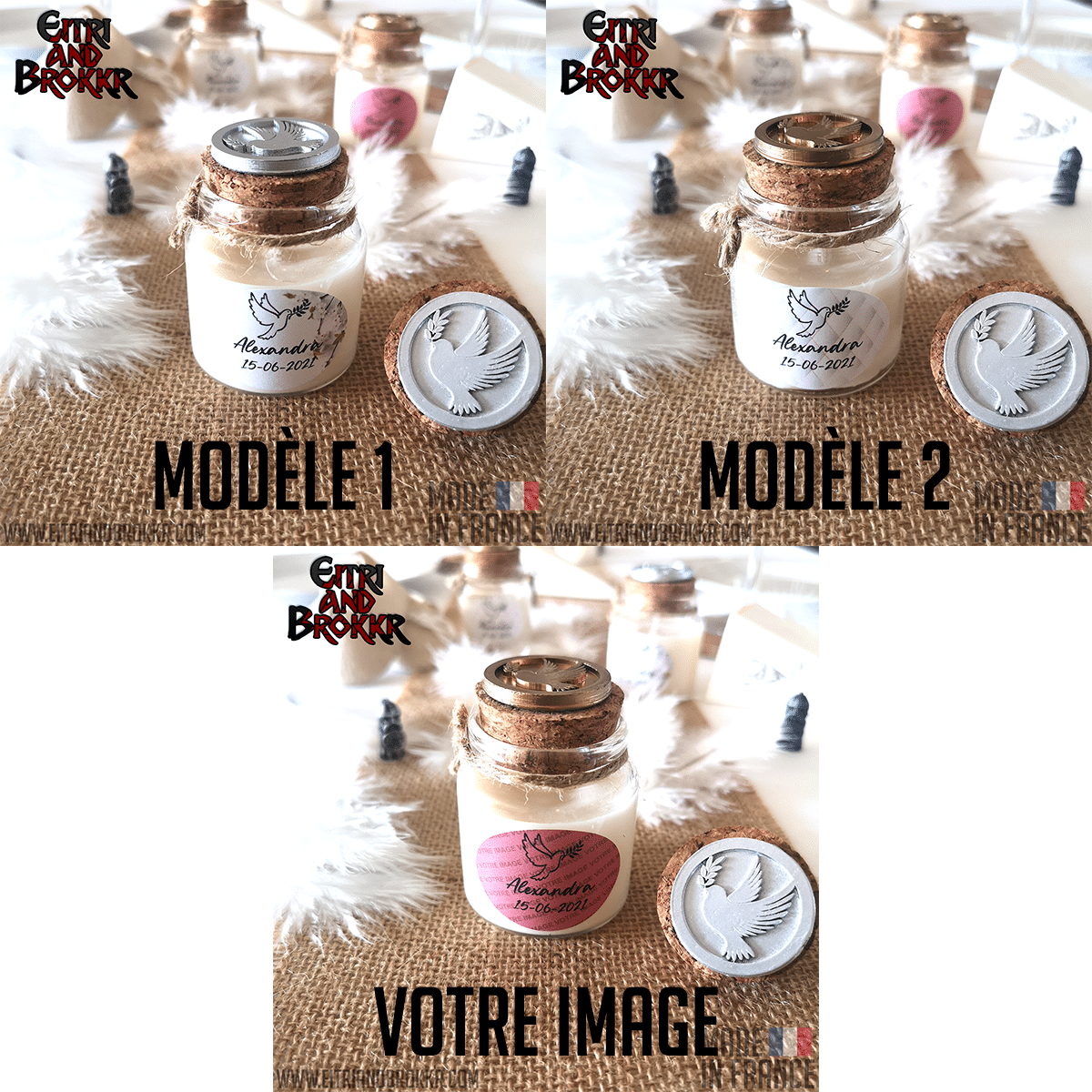 Communion / Baptême - Bougies personnalisées parfumées et cadeau pour invités