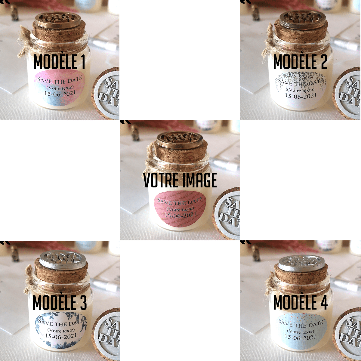 Save the Date ! - Bougies personnalisées parfumées et cadeau pour invités