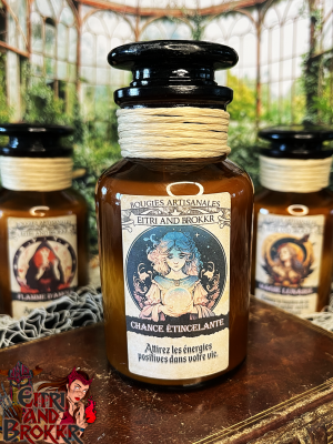 Bougie Apothicaire- Chance étincelante - Attirez les énergies positives -Parfum Ambre