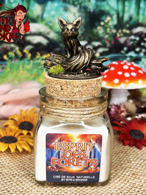 Bougie parfumée "Esprit des Forêts" avec son renard