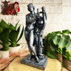 Statuette du dieu grec Apollon 30 cm - Patine Argent