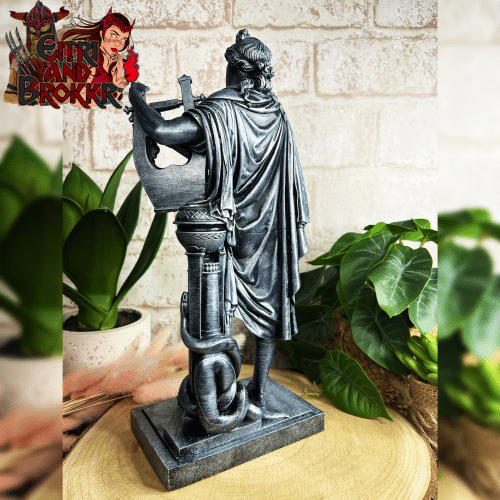 Statuette du dieu grec Apollon 30 cm - Patine Argent