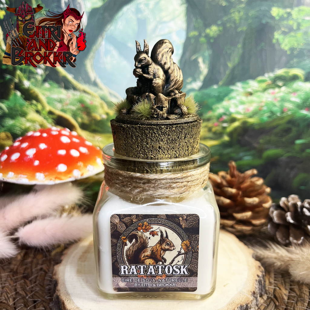 Bougie parfumée Ratatosk, Écureuil Messager des Cieux Nordiques