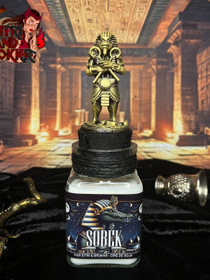 Bougie Sobek - Dieu Égyptien de la Protection et de la Force