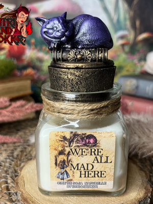 Bougie parfumée - We're All Mad Here - Chat du Cheshire - Alice