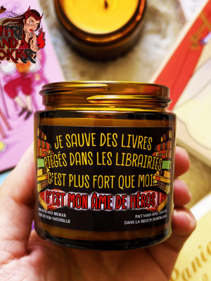 Bougie "Je sauve des livres" pour les fans de lectures