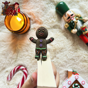 Marque-Page en résine et acier inoxydable - Bonhomme pain épice