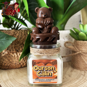 Bougie Ourson Câlin - Parfum choco Praline !