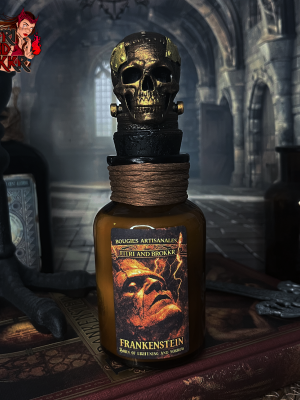 Bougie "Frankenstein" - Né de la foudre et du chagrin