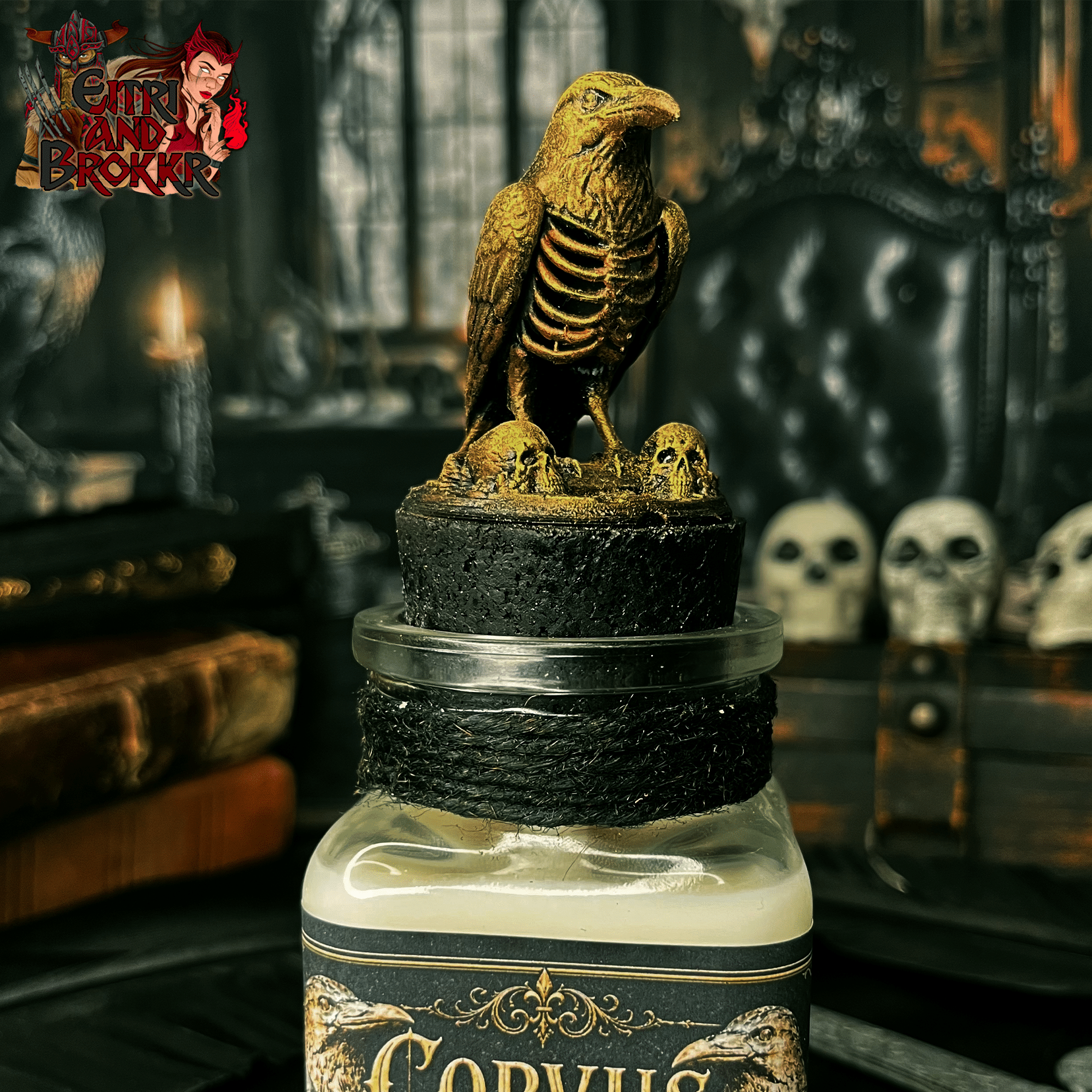 Bougie Corvus Nox | Le corbeau de la nuit