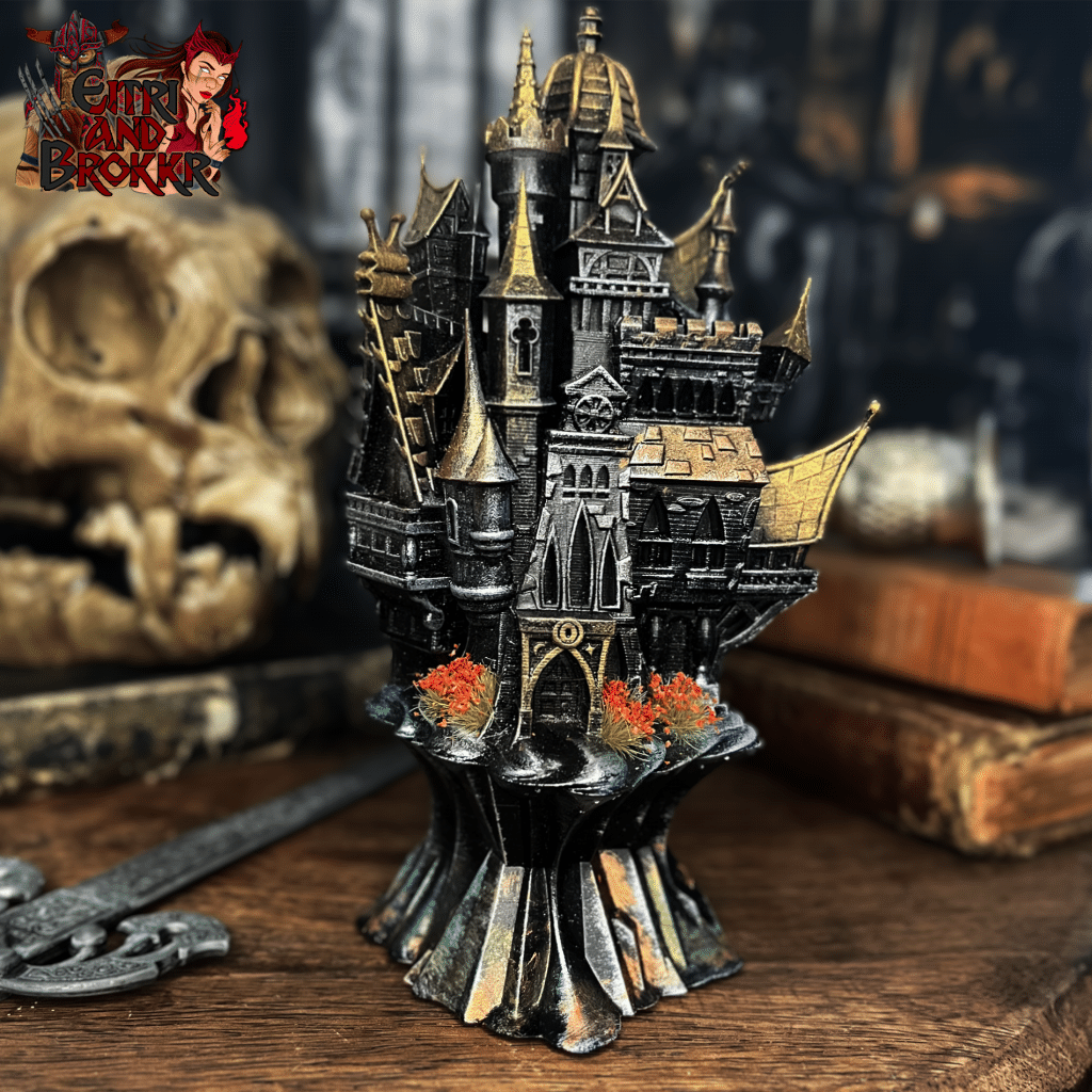 Château de Dracula | Sculpture gothique en résine 17 cm