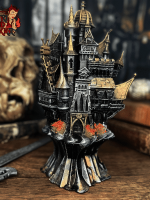 Château de Dracula | Sculpture gothique en résine 17 cm