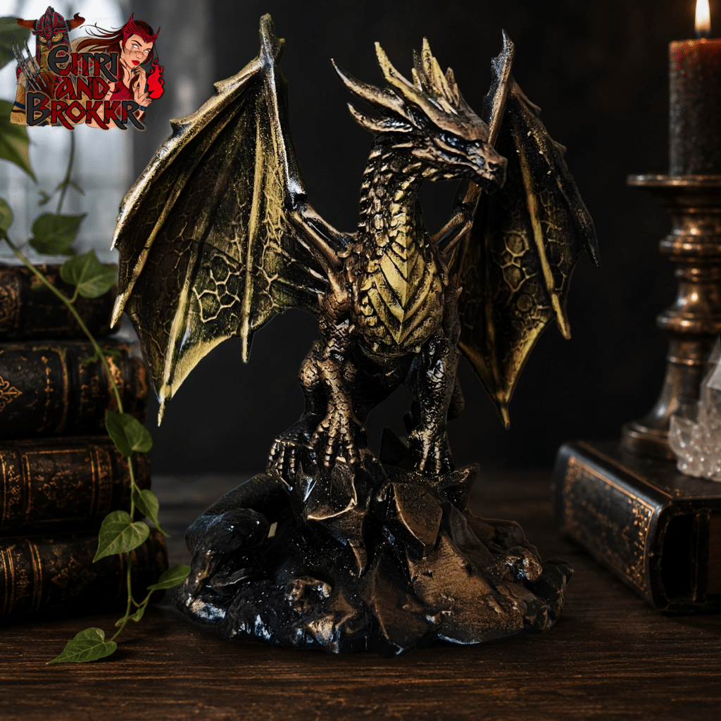 Dragon fantasy – Sculpture en résine 12 cm