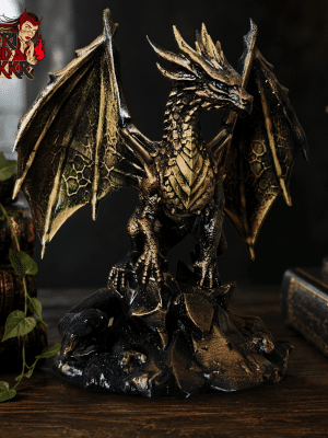 Dragon fantasy – Sculpture en résine 12 cm