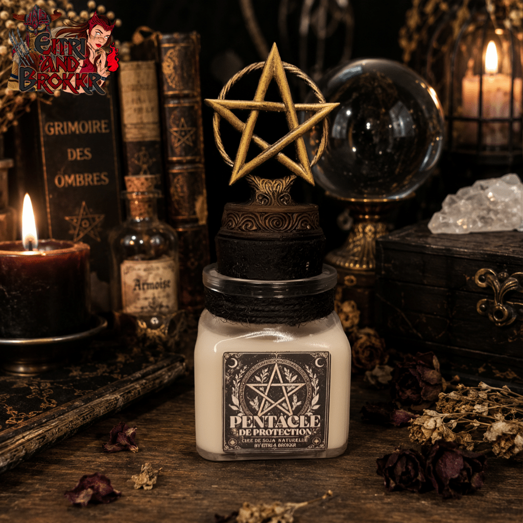 Bougie pentacle de protection | Ambiance witchy, autel sorcière