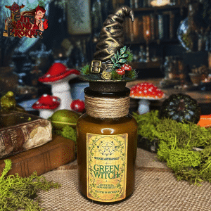 Bougie Green Witch | ambiance witchy, Sorcière de la nature