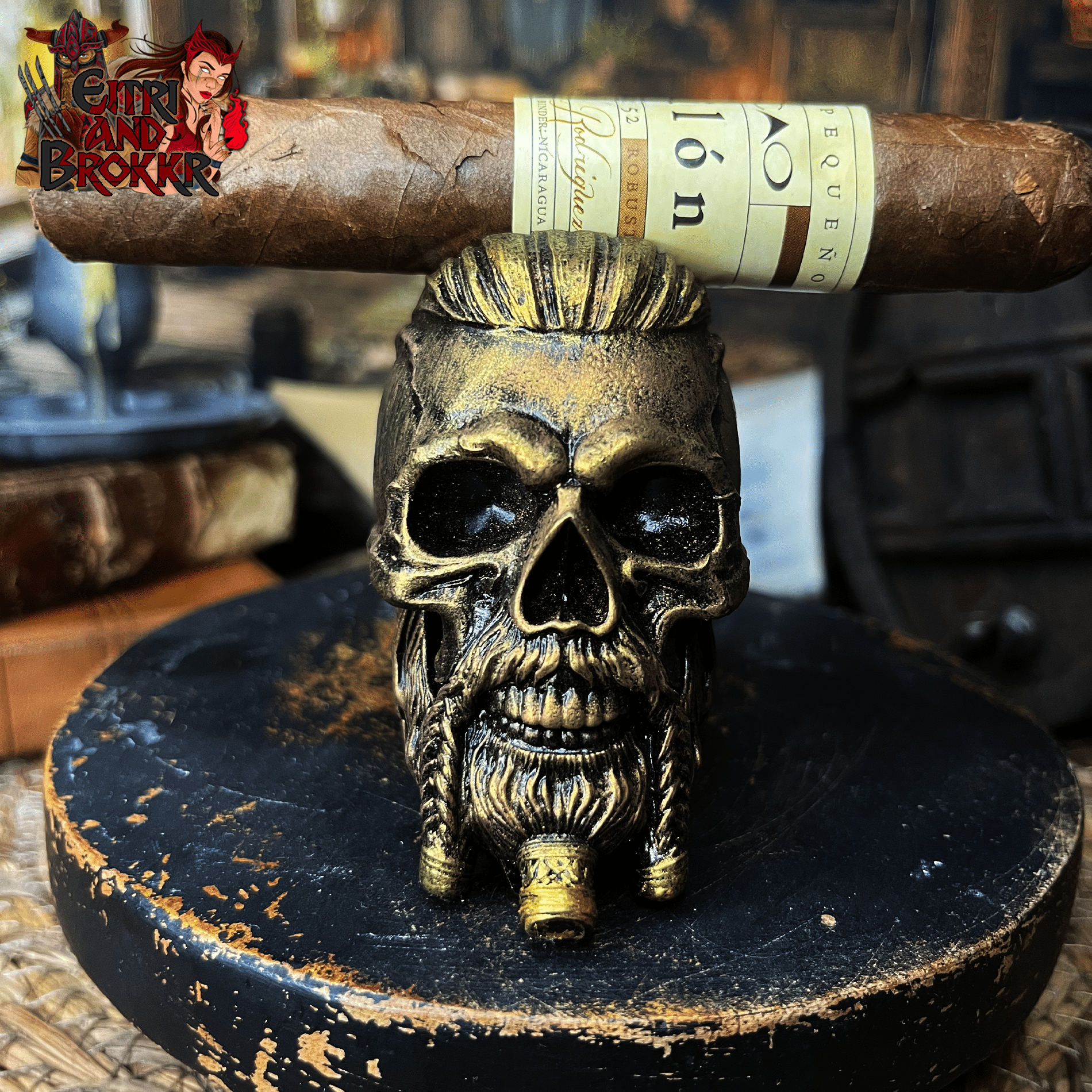 Porte-Cigare Viking | crâne nordique