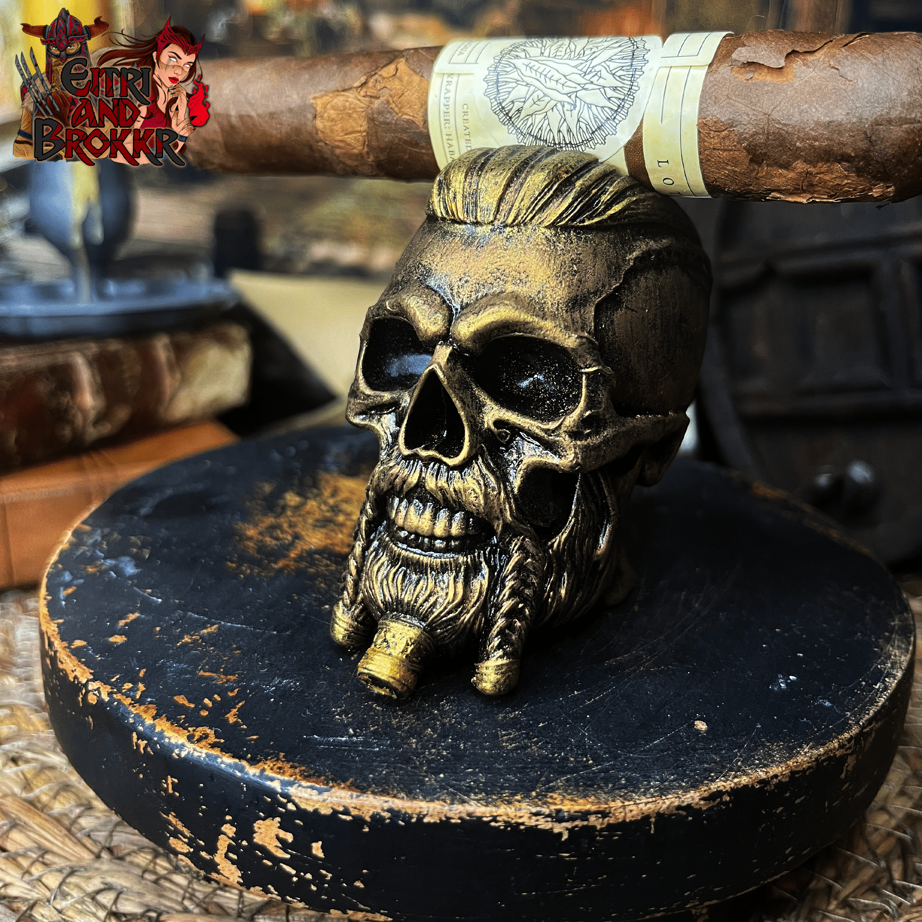 Porte-Cigare Viking | crâne nordique – Image 3
