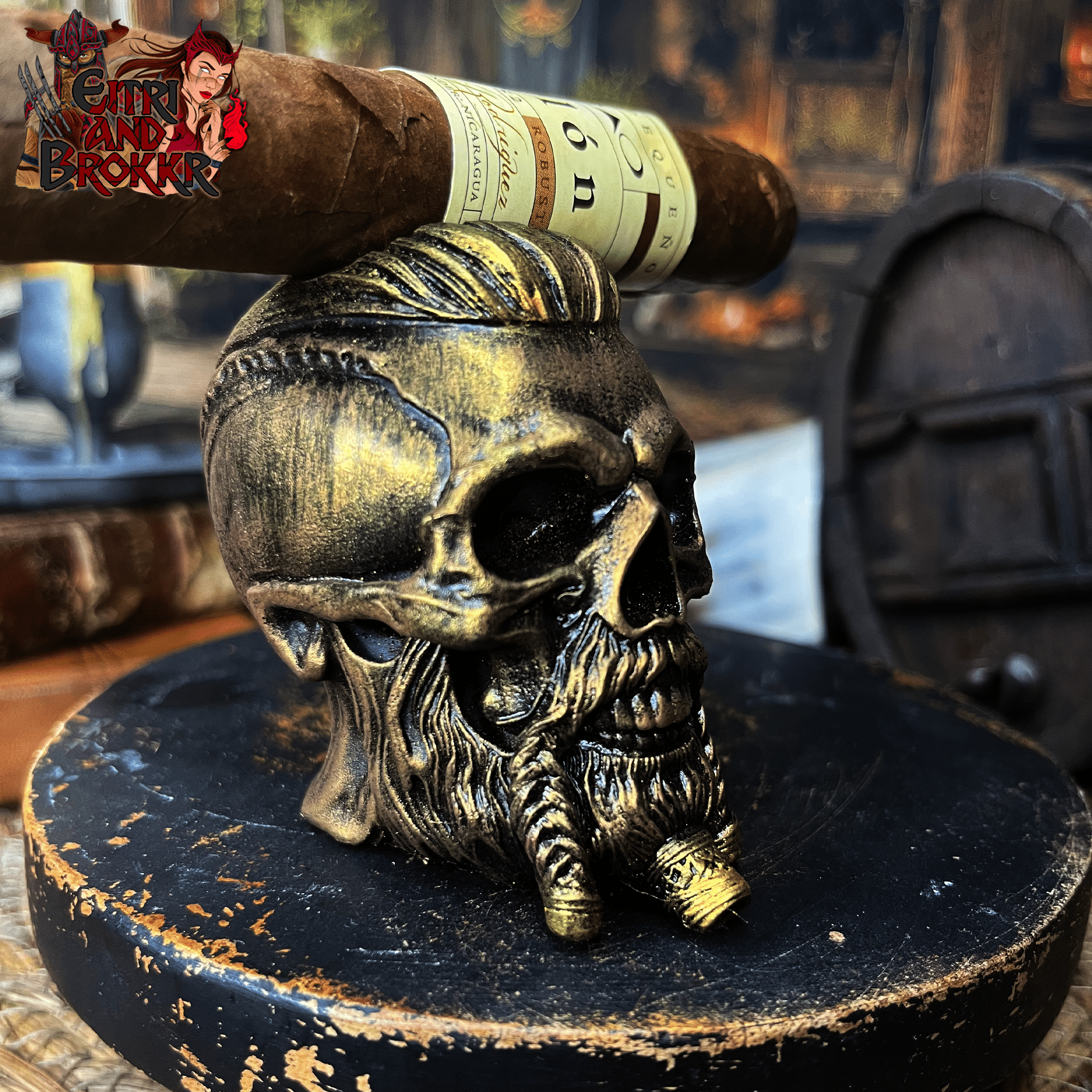 Porte-Cigare Viking | crâne nordique – Image 2